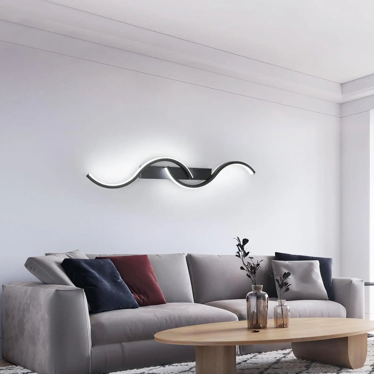 Lira - Applique Murale LED - Design Minimaliste Moderne - Luminaire Noir