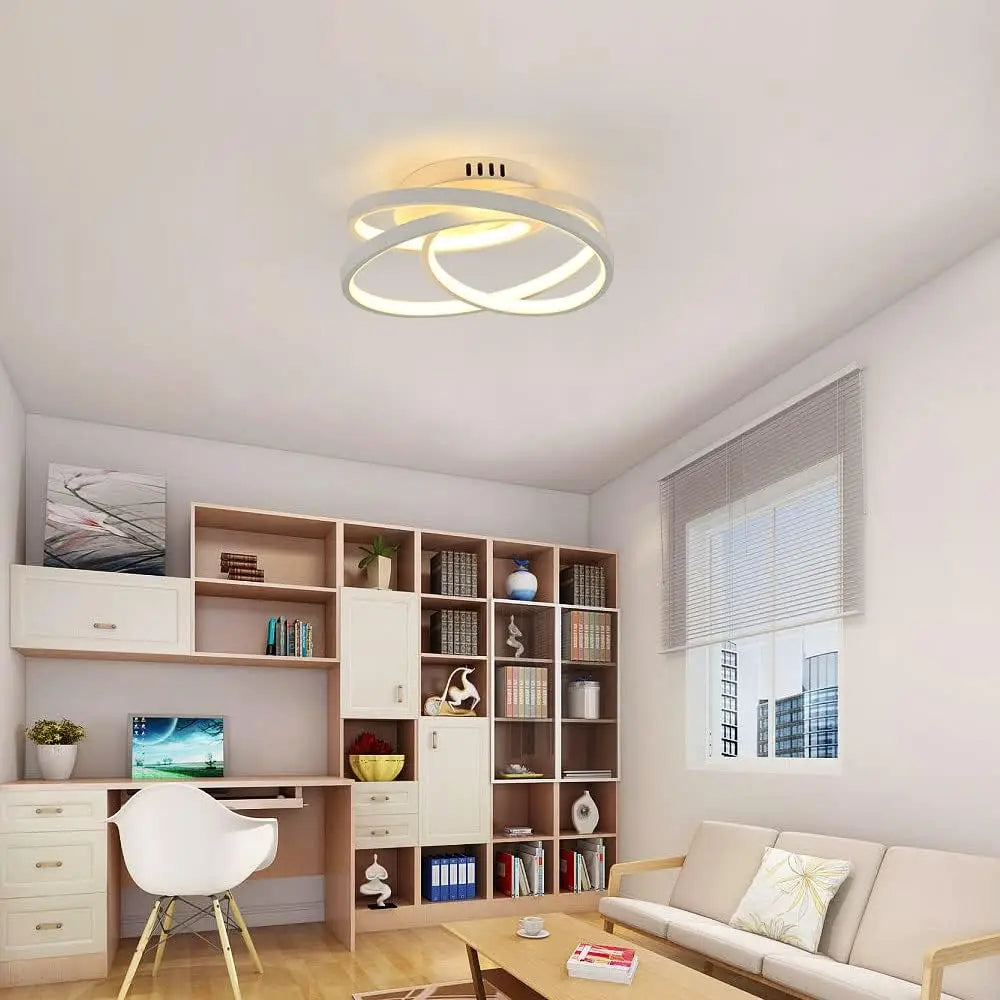 Auro - Plafonnier LED - Style Contemporain Élégant - Luminaire Blanc