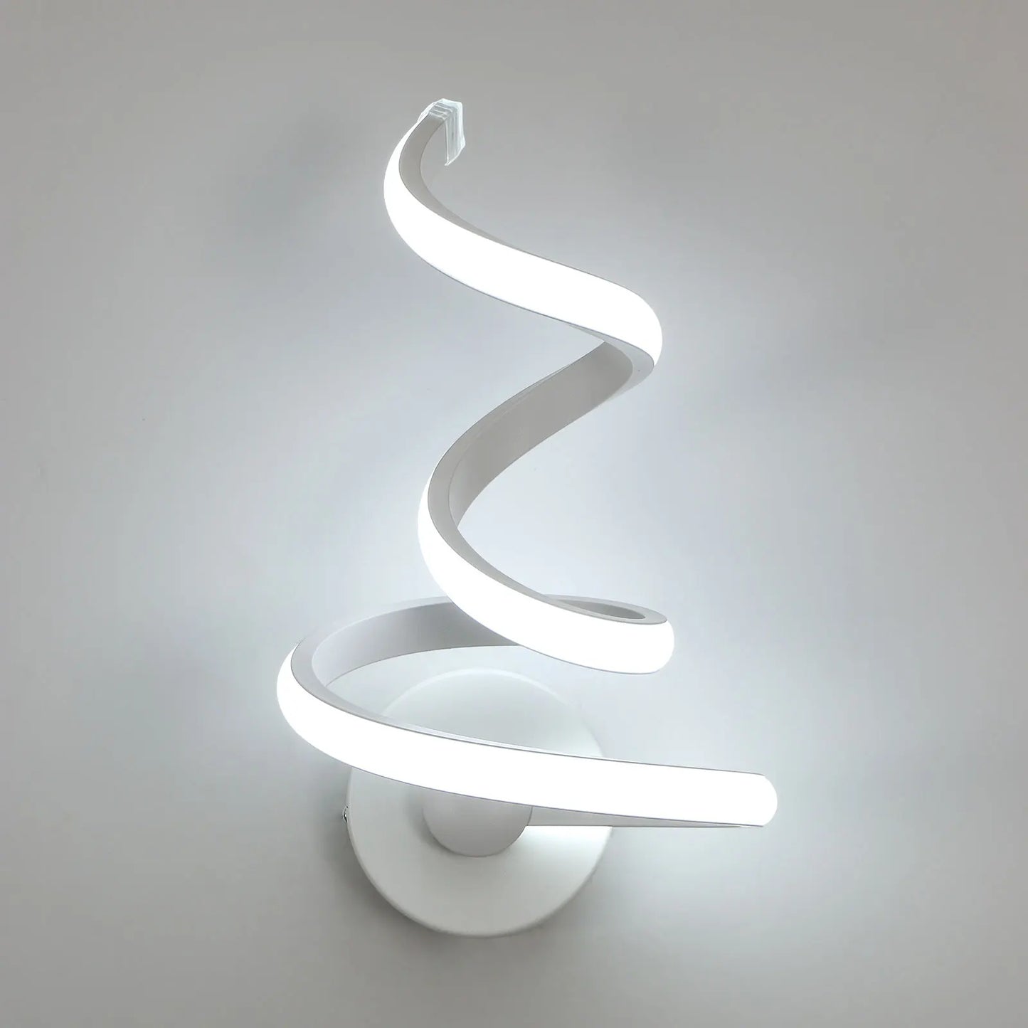 Solis - Applique Murale LED - Design Spiralé Moderne - Luminaire Blanc