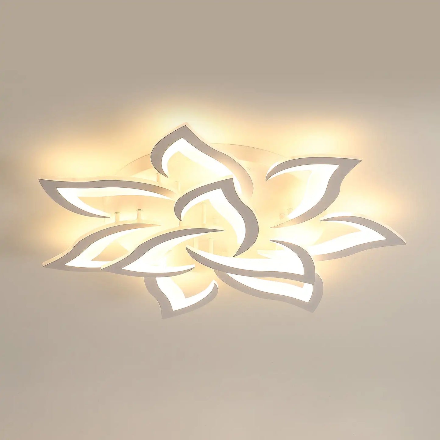 Flora - Lustre LED - Design Lotus Moderne - Luminaire Blanc