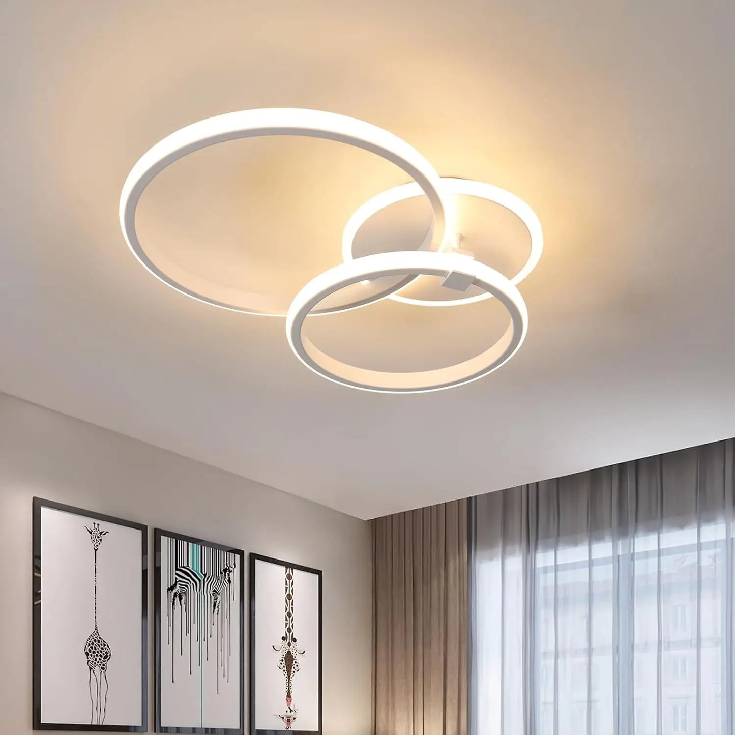 Candor - Plafonnier LED - Design Cercles Lumineux - Luminaire Doré