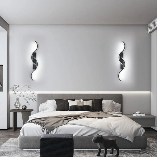 Lira - Applique Murale LED - Design Minimaliste Moderne - Luminaire Noir