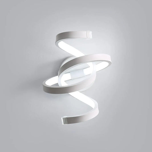 Vireo - Applique Murale LED - Design Spirale Tridimensionnel - Luminaire Blanc