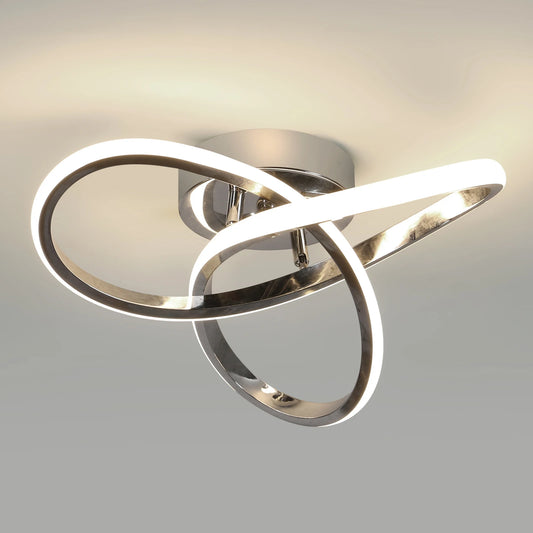 Milo - Plafonnier LED - Style Contemporain Raffiné - Luminaire Aluminium Argent