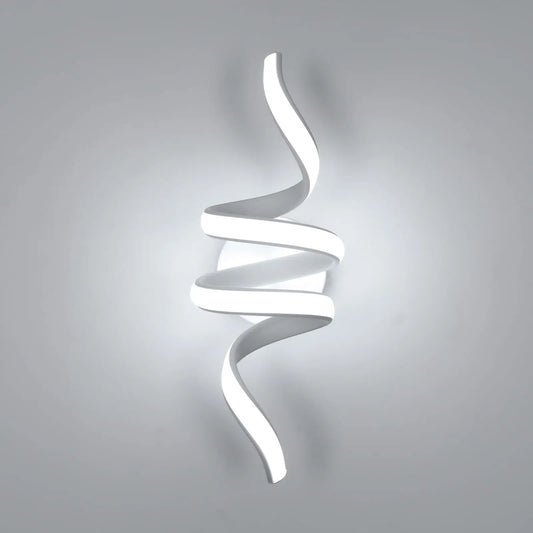 Turin - Applique Murale LED - Design Spirale Moderne - Luminaire Blanc